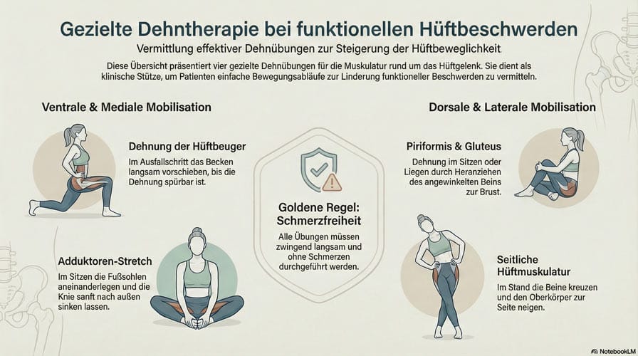 So wird die Hüfte sanft gedehnt