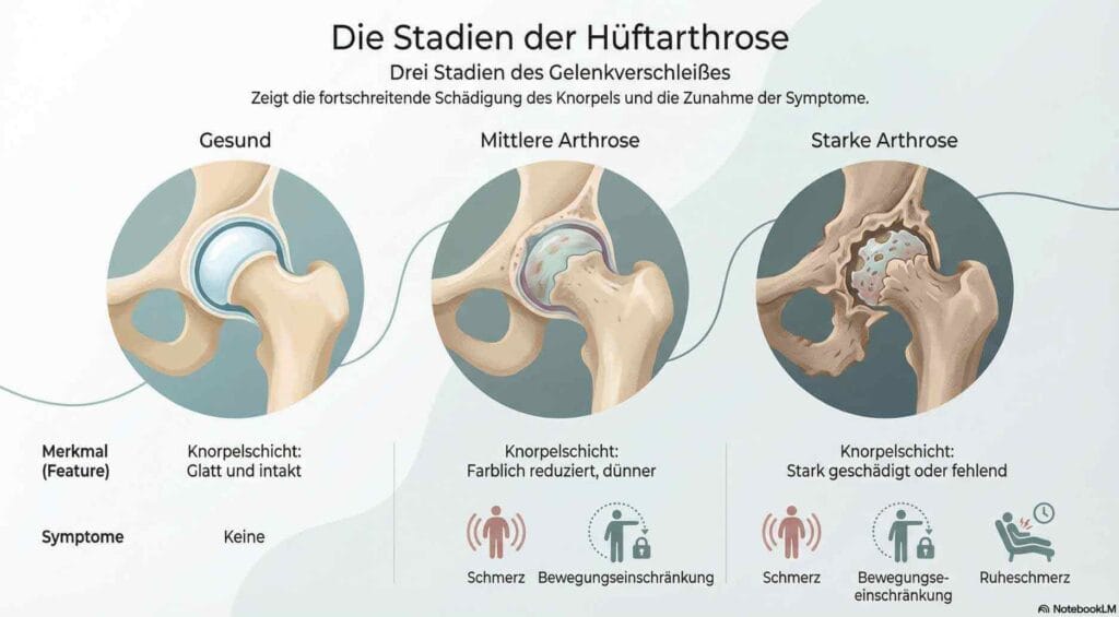 Grafik, die Gelenksverschleiß zeigt