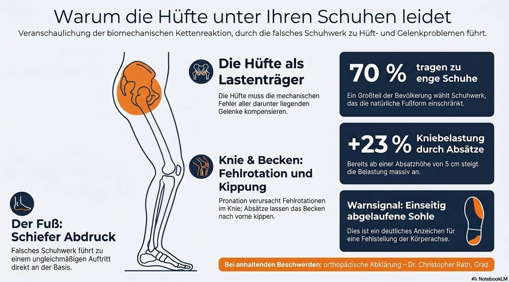 Grafik zum Thema falsche Schuhe
