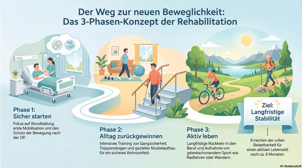Grafik zum Thema Rehabilitation der Hüfte
