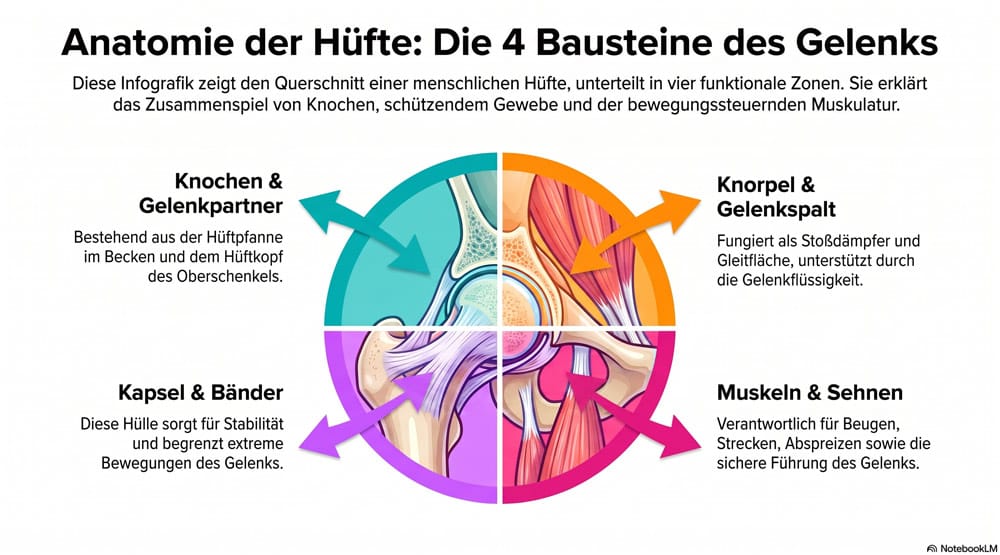 Grafik zur Anatomie der Hüfte